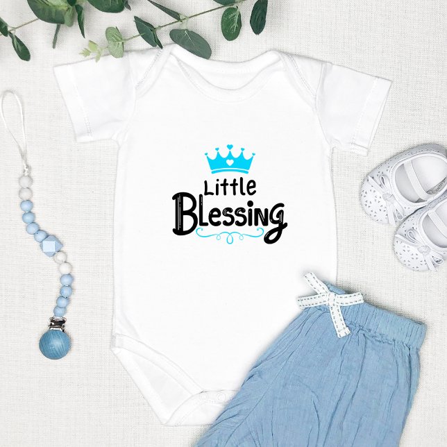 Sweet "Little Blessing" Blue Baby Bodysuit (Creator Uploaded)