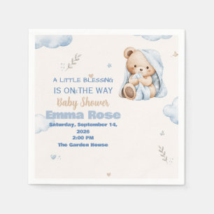 Sweet Little Blessing Teddy Bear Baby Shower Napki Napkin