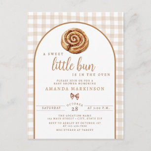 Sweet Little Bun in the Oven Neutral Baby Shower Postcard