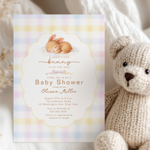 Sweet Little Bunny Baby Shower Invitation