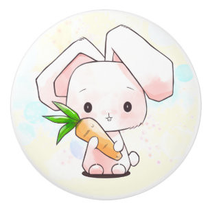 Sweet Little Bunny Ceramic Knob