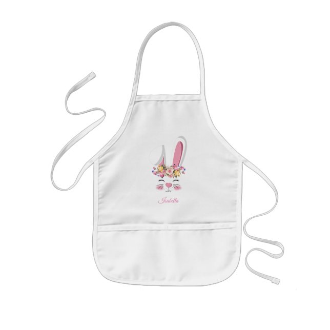 Sweet Little Bunny Face Kids Apron (Front)