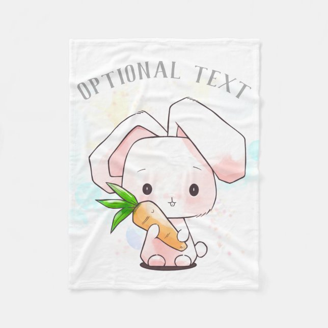 Sweet Little Bunny Fleece Blanket (Front)
