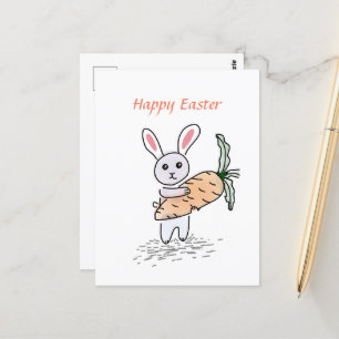 Sweet Little Bunny Happy Easter Cute  Card