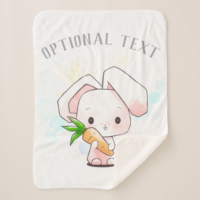 Sweet Little Bunny Sherpa Blanket (Front)