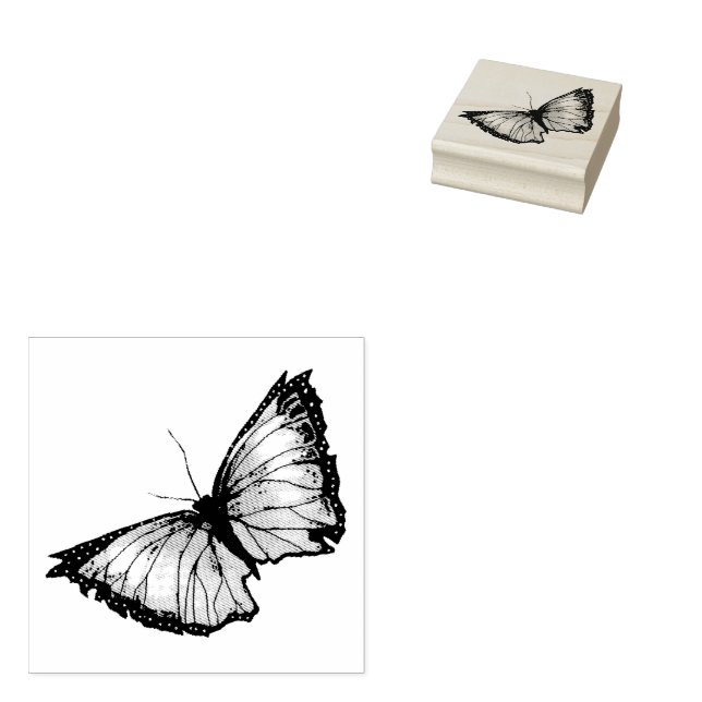 Sweet Little Butterfly Rubber Stamp (Stamped)