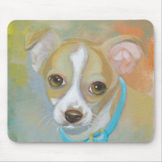 Sweet little Chihuahua puppy dog tries to blend in Mouse Pad