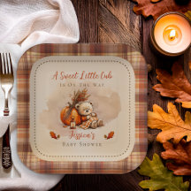 Sweet Little Cub Fall Teddy Bear Baby Shower