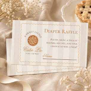 Sweet Little Cutie Pie Fall Baby Shower Diaper Enclosure Card