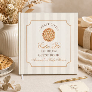 Sweet Little Cutie Pie Neutral Fall Baby Shower Guest Book