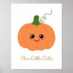 Sweet Little Cutie Pumpkin Baby Nursery Poster