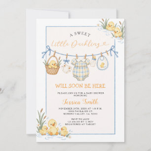 Sweet Little Duckling Baby Shower Invitation