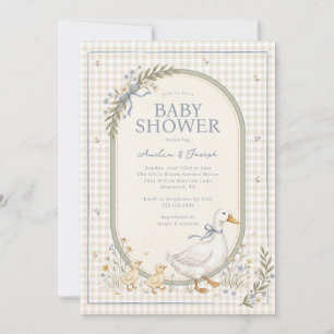 Sweet Little Duckling Boy Baby Shower Invitation