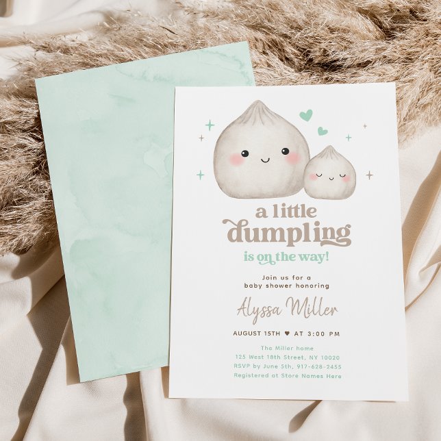 Sweet Little Dumpling Gender Neutral Baby Shower Invitation (Creator Uploaded)