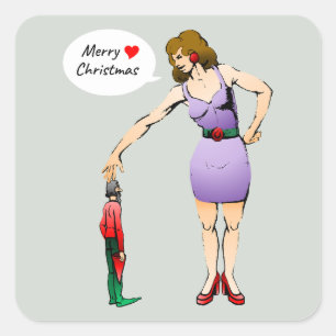 Sweet Little Elf Square Sticker