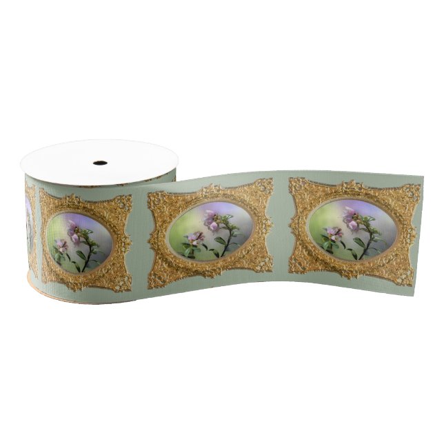 Sweet Little Framed Flowers Grosgrain Ribbon (Spool)