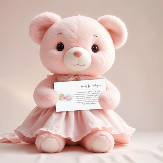 Sweet Little Girl Baby Shower Books for Baby  Enclosure Card (Creator Uploaded)