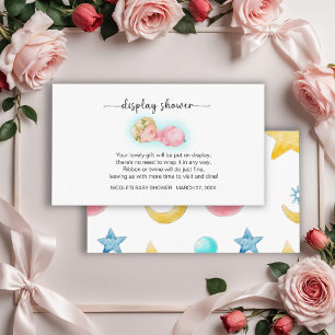 Sweet Little Girl Display Shower Enclosure Card