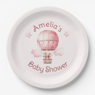 Sweet Little Girl on the Way Baby Shower Paper Plate