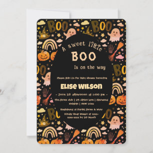 Sweet Little Halloween boo is on the way Invitation