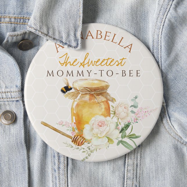 Sweet Little Honey Baby Shower 6 Cm Round Badge (In Situ)