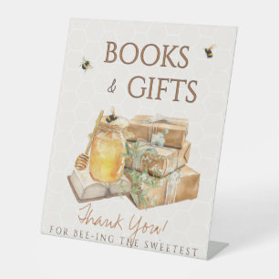 Sweet Little Honey Baby Shower Books Gifts Pedestal Sign