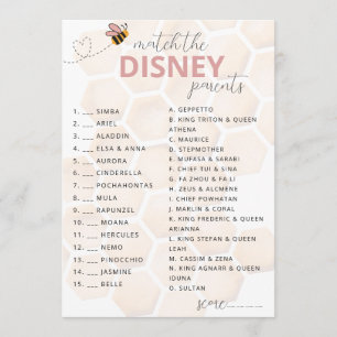 Sweet Little Honey Baby Shower Disney Parent Game Card