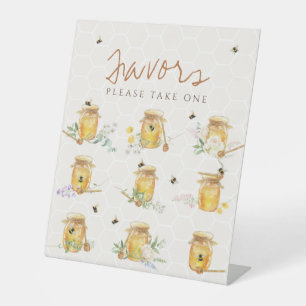 Sweet Little Honey Baby Shower Favours Pedestal Sign