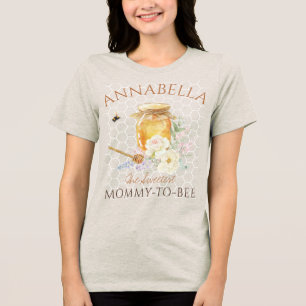 Sweet Little Honey Baby Shower mummy to Bee Tri-Blend Shirt