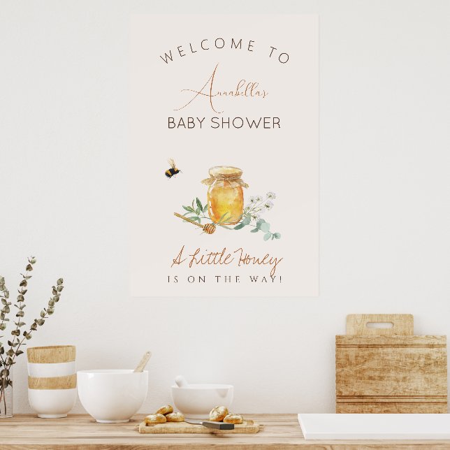 Sweet Little Honey Baby Shower Welcome Sign (Kitchen)