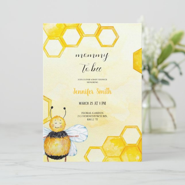 sweet little  honey babyshower Invitation (Standing Front)