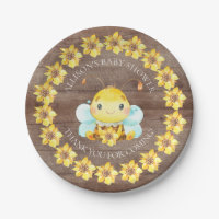 Sweet Little Honey Bee  Baby Shower 7" Plate