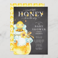 Sweet Little Honey Bee Baby Shower Invitation