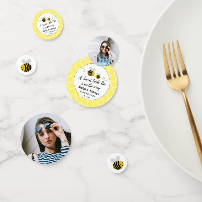 Sweet Little Honey Bee Baby Shower Photo Confetti (Group)