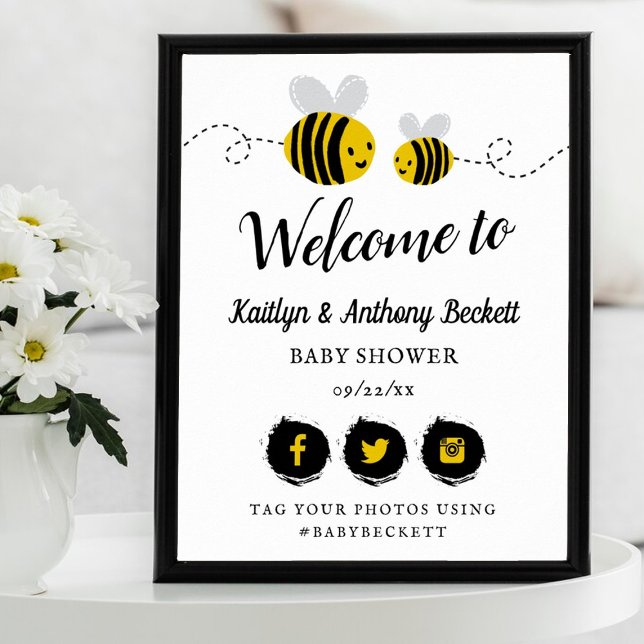 Sweet Little Honey Bee Party Welcome Poster (Creator Uploaded)