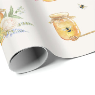 Sweet Little Honey Mummy to Bee Baby Shower  Wrapping Paper