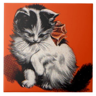 sweet little kitten tile