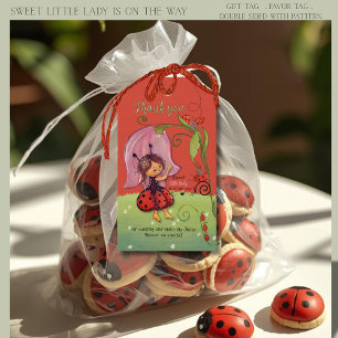 Sweet Little Lady Ladybug Baby Shower Favor Tag