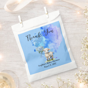 Sweet Little Lamb Blue Hydrangea Balloon Favour Bags
