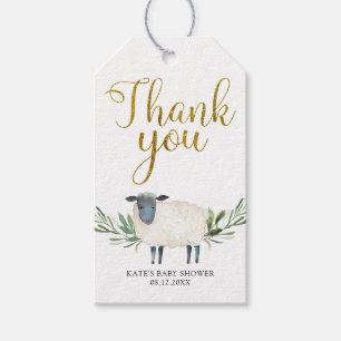 Sweet Little Lamb Greenery Thank You Tag