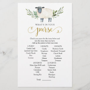 Sweet Little Lamb Greenery What's in Your Purse