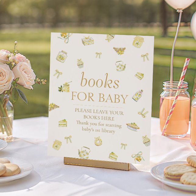 Sweet Little Lemon Baby Shower Books For Baby Poster (Creator Uploaded)