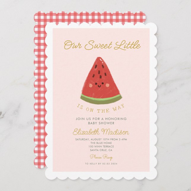 Sweet Little Melon is On the way Baby Shower Invitation (Creator Uploaded)