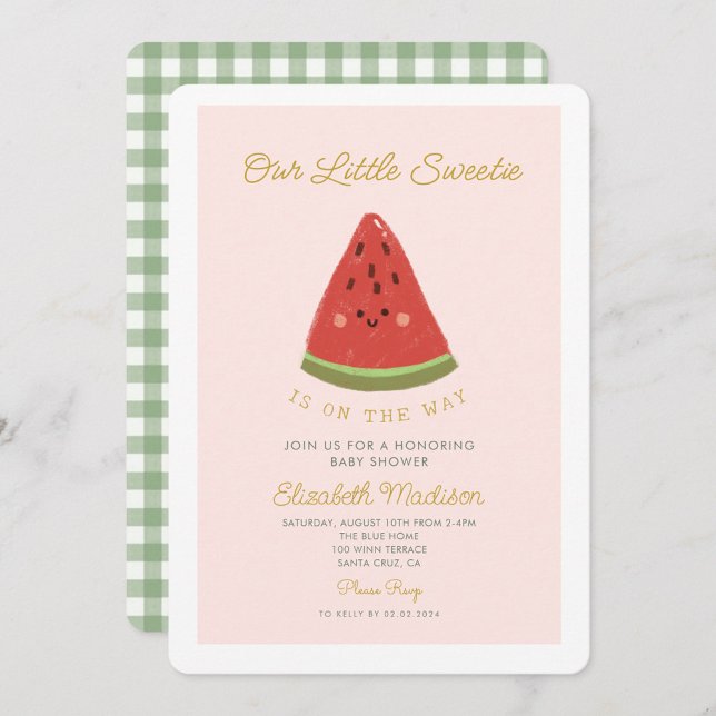 Sweet Little Melon is On the way Baby Shower Invitation (Creator Uploaded)