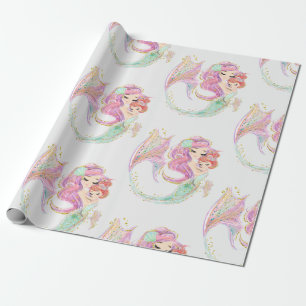 Sweet Little Mermaid  Wrapping Paper