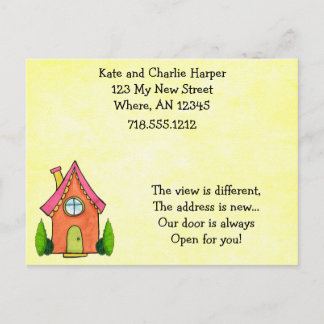 Sweet Little New Home Moving Address Cards