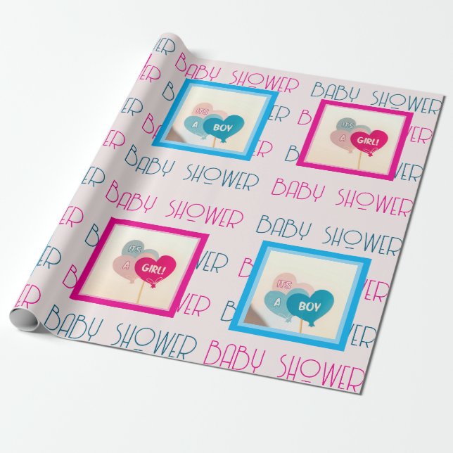 Sweet Little One Baby Shower Wrapping Paper (Unrolled)