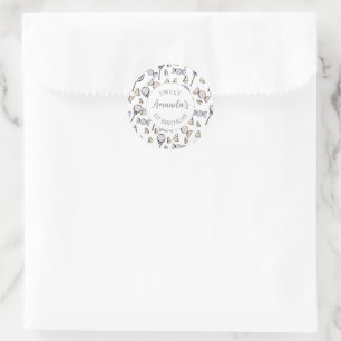 Sweet Little One Candy Theme Favour Bag Classic Round Sticker