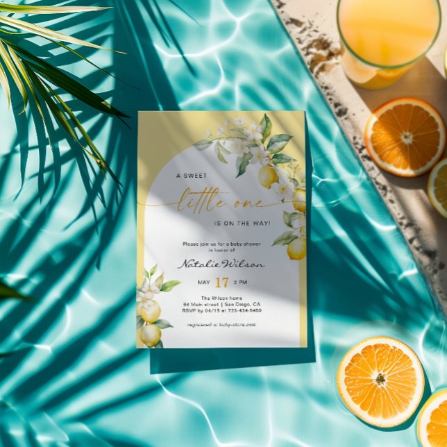 Sweet Little One Lemon Citrus Baby Shower  Invitation (Creator Uploaded)