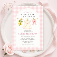 Sweet Little One Lemon Gingham Girl Baby Shower